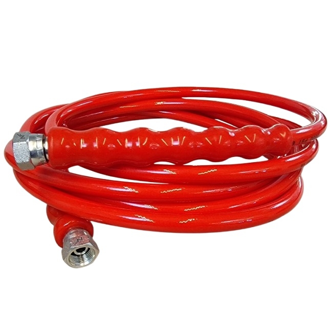 Furtun presiune DN6 X 3,7m G 3/8" FF ROSU